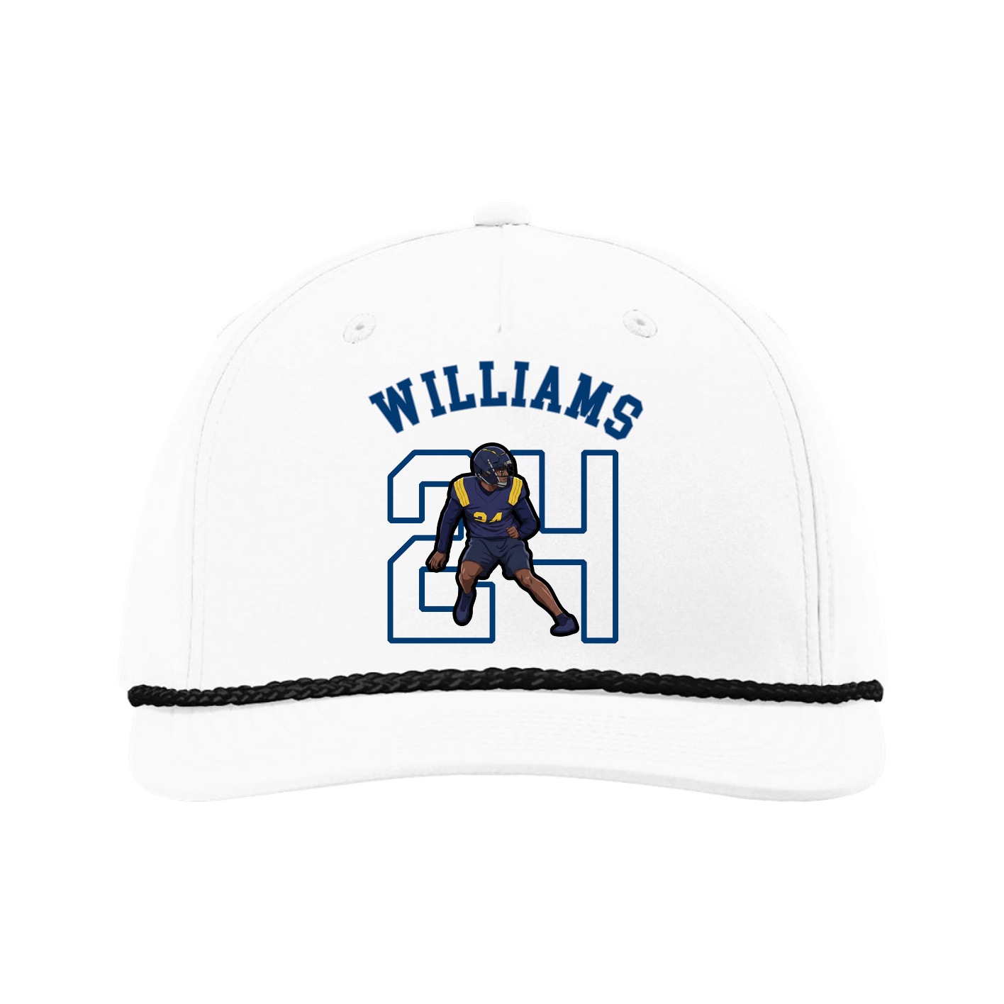 Five-Panel Classic Rope Cap — Shirsey Arch in White