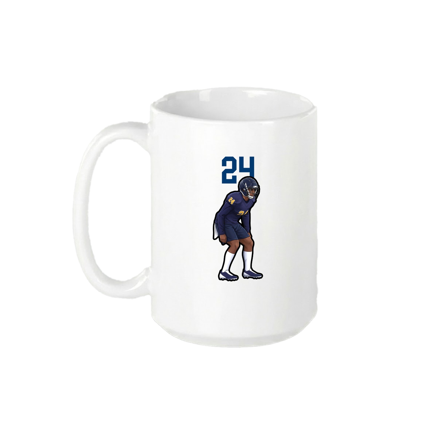15oz Coffee Mug — Number Top in White