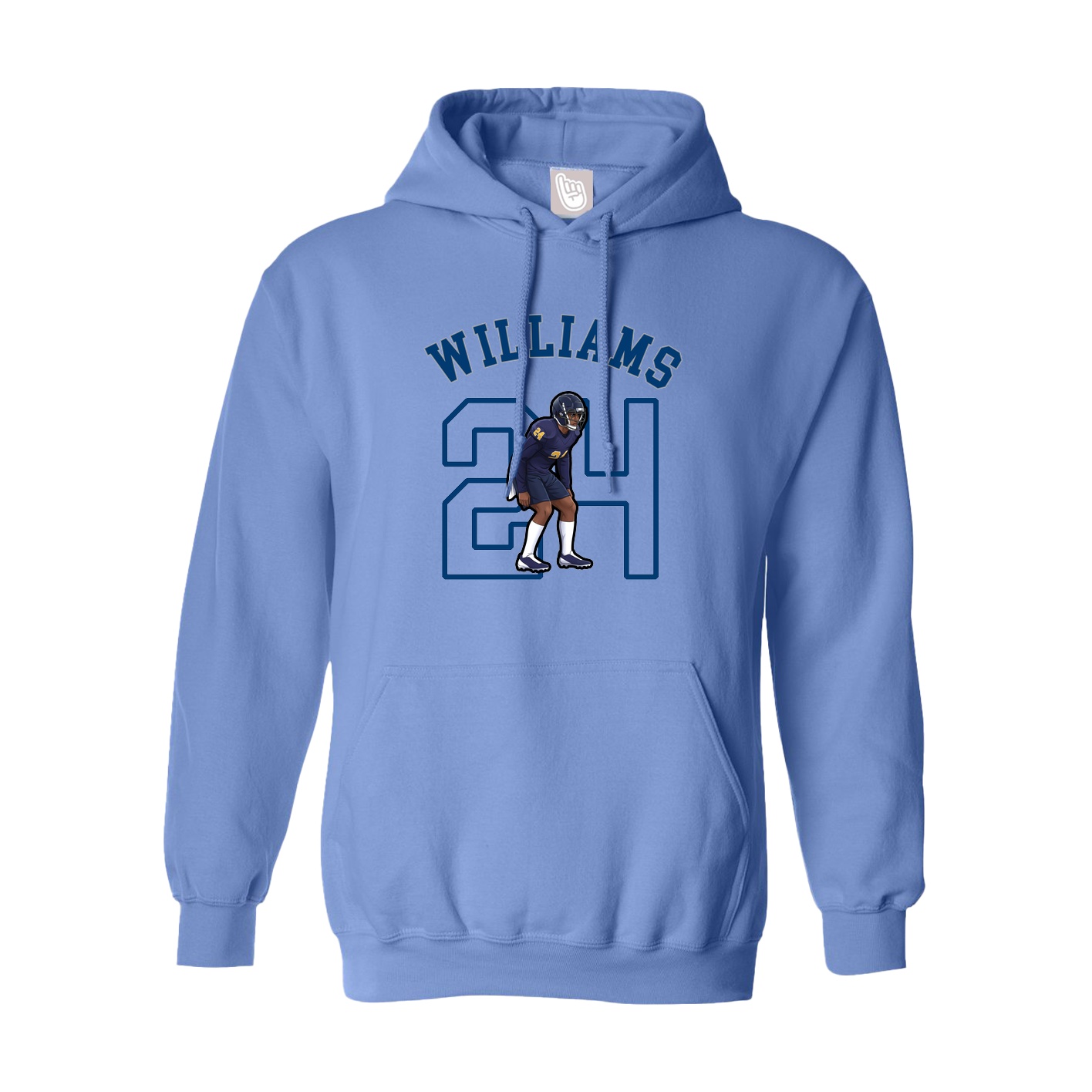 Youth Hoodie — Shirsey Arch in Powder Blue