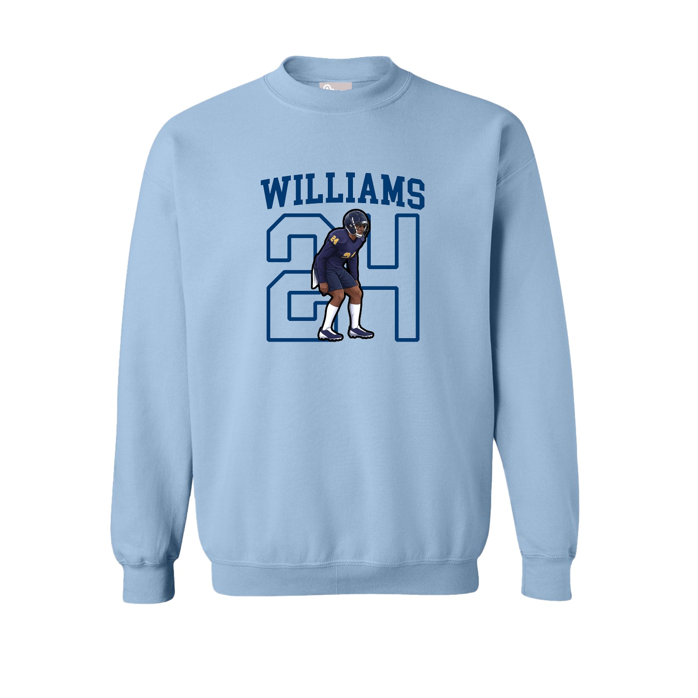 Fleece Crew — Shirsey in Light Blue