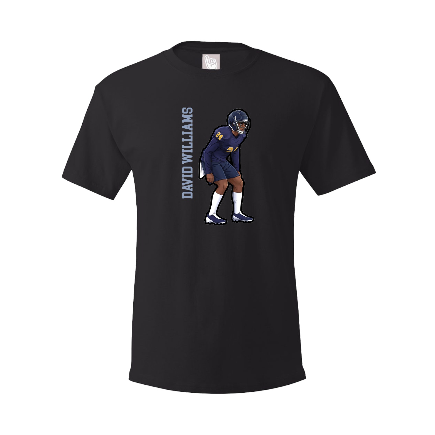 Youth Tee — Name Vertical in Black