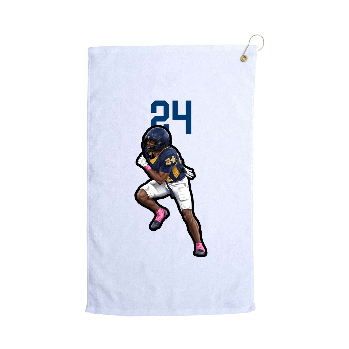 Golf Towel — Number Top in White