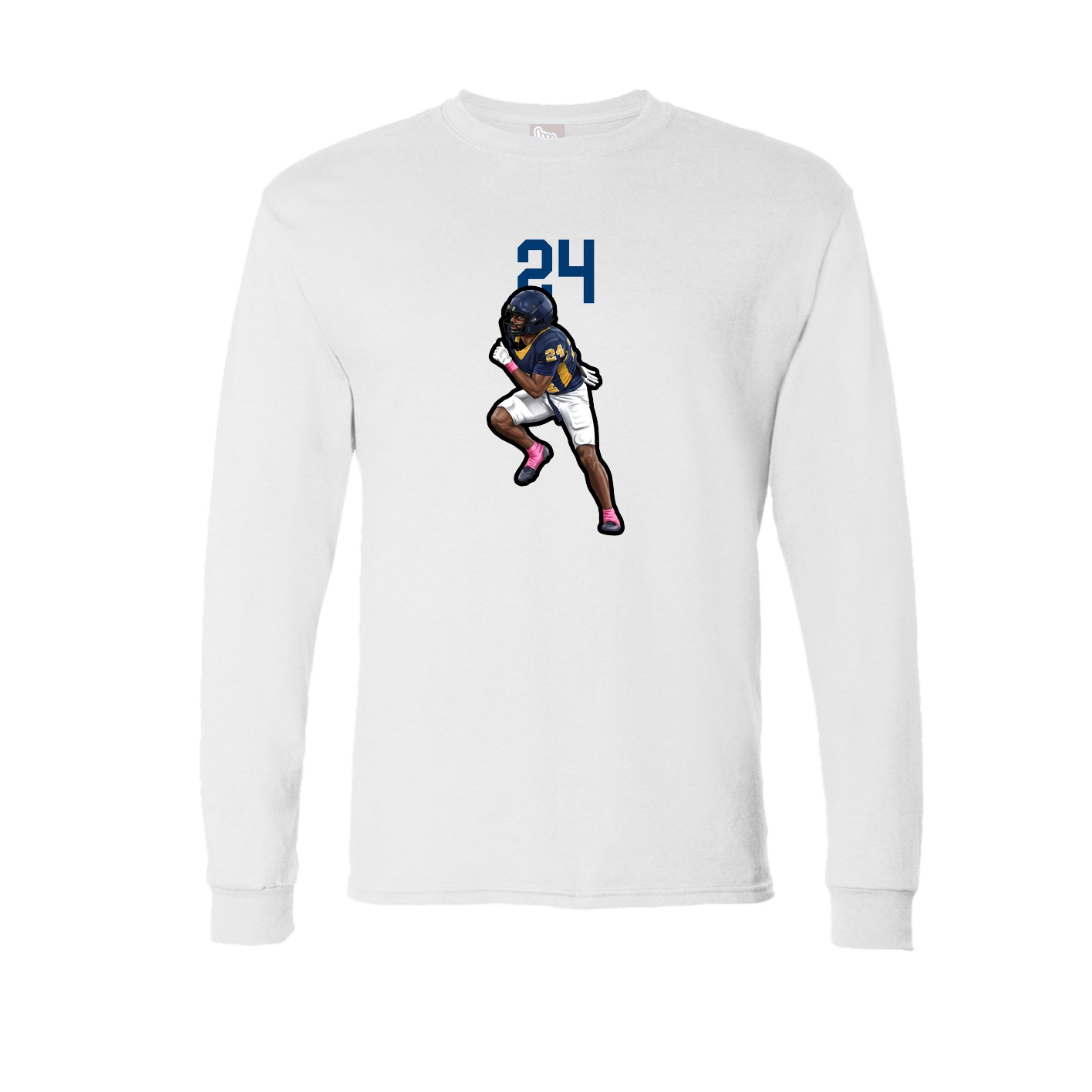Long Sleeve Tee — Number Top in White