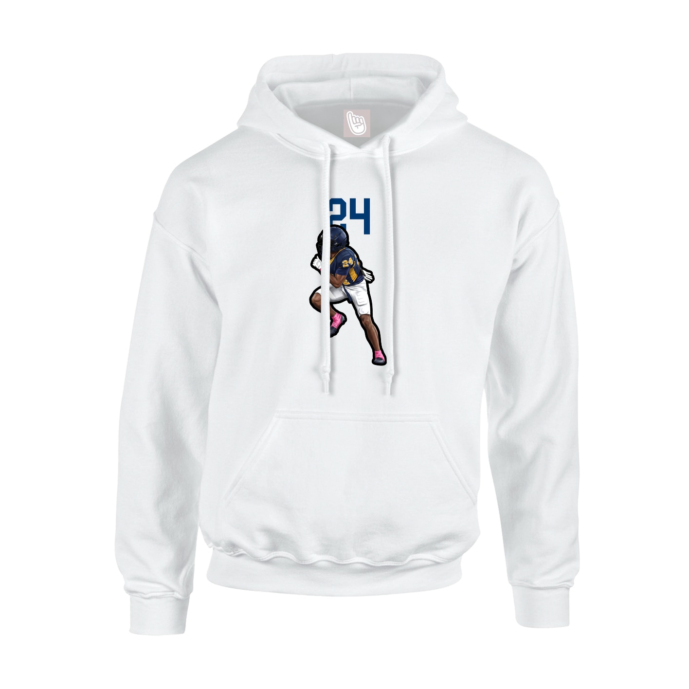 Hoodie — Number Top in White