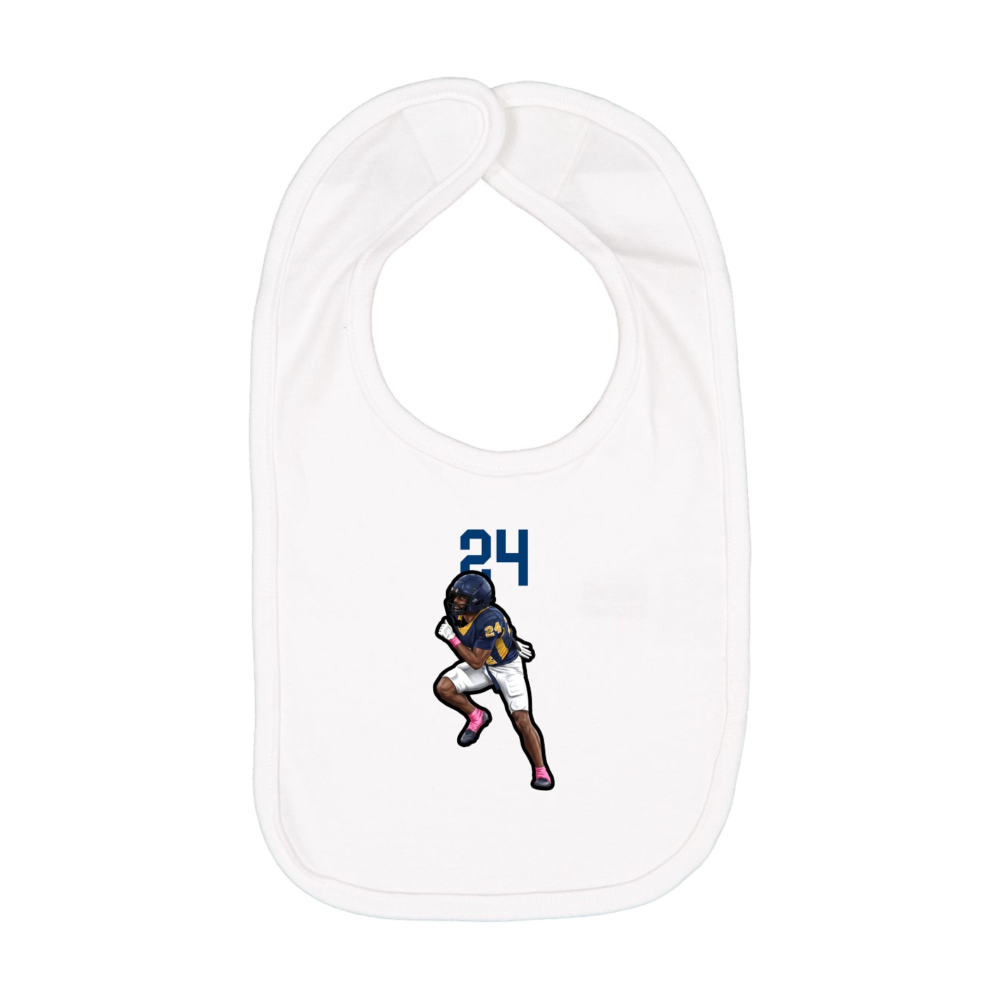 Infant Bib — Number Top in White