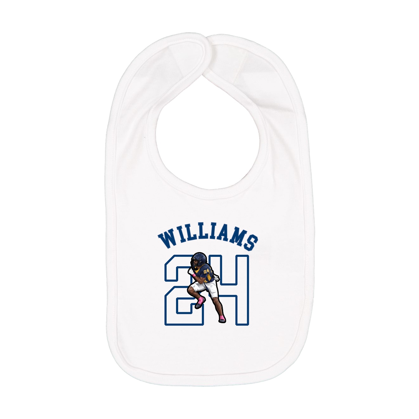 Infant Bib — Shirsey Arch in White