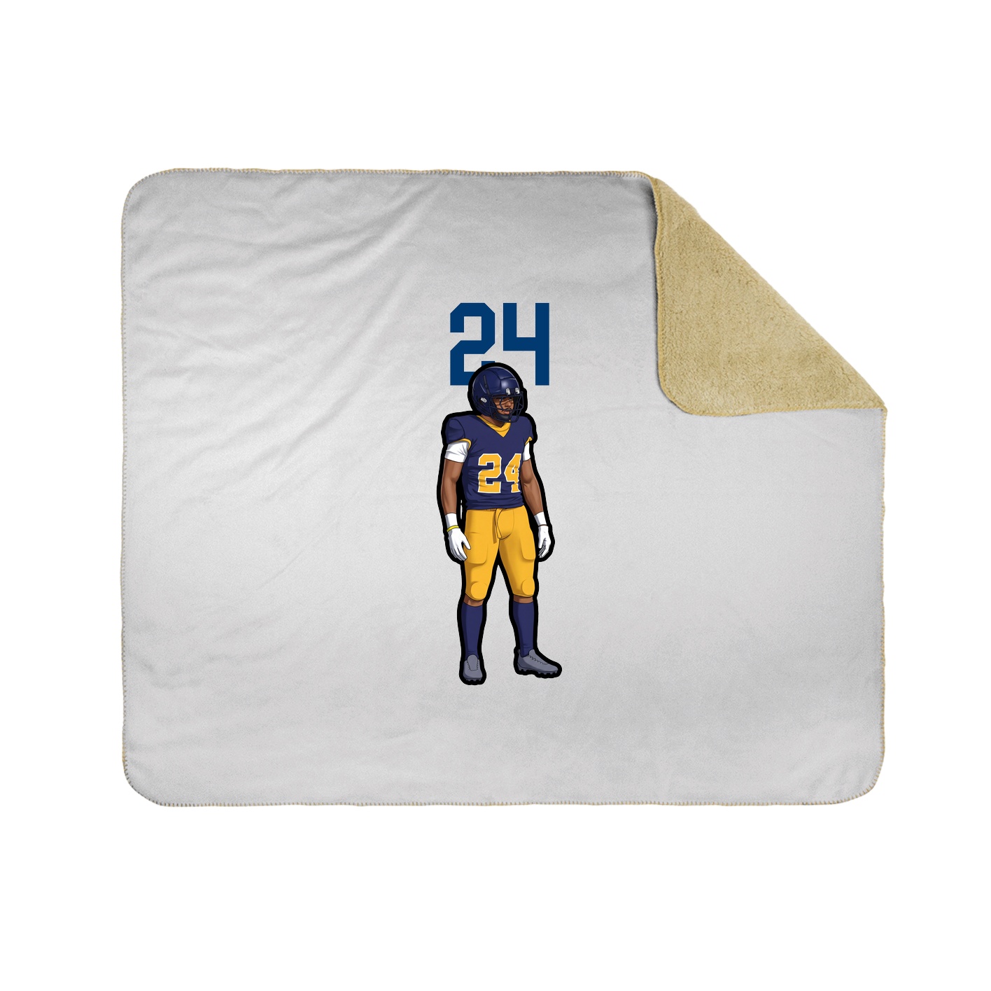 Throw Blanket — Number Top in White