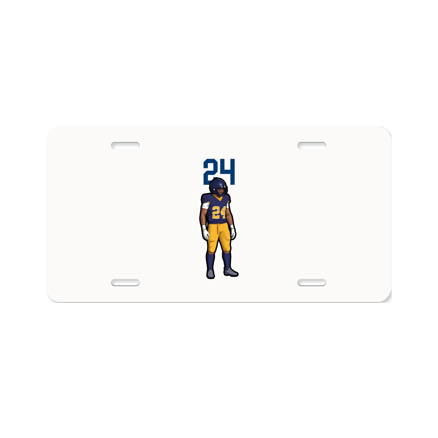 License Plate — Number Top in Classic