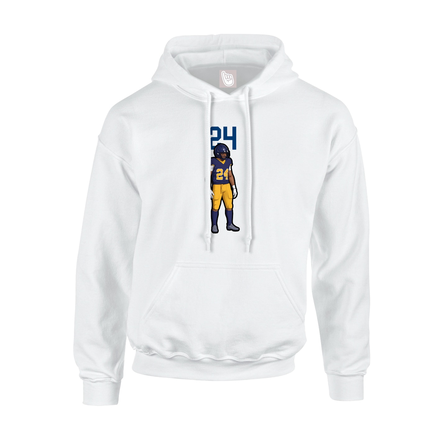 Hoodie — Number Top in White