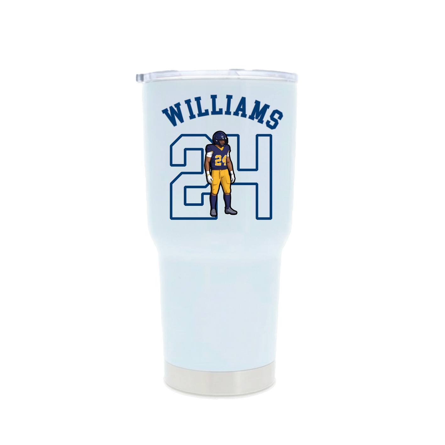 30oz Stainless Steel Tumbler — Shirsey Arch in White