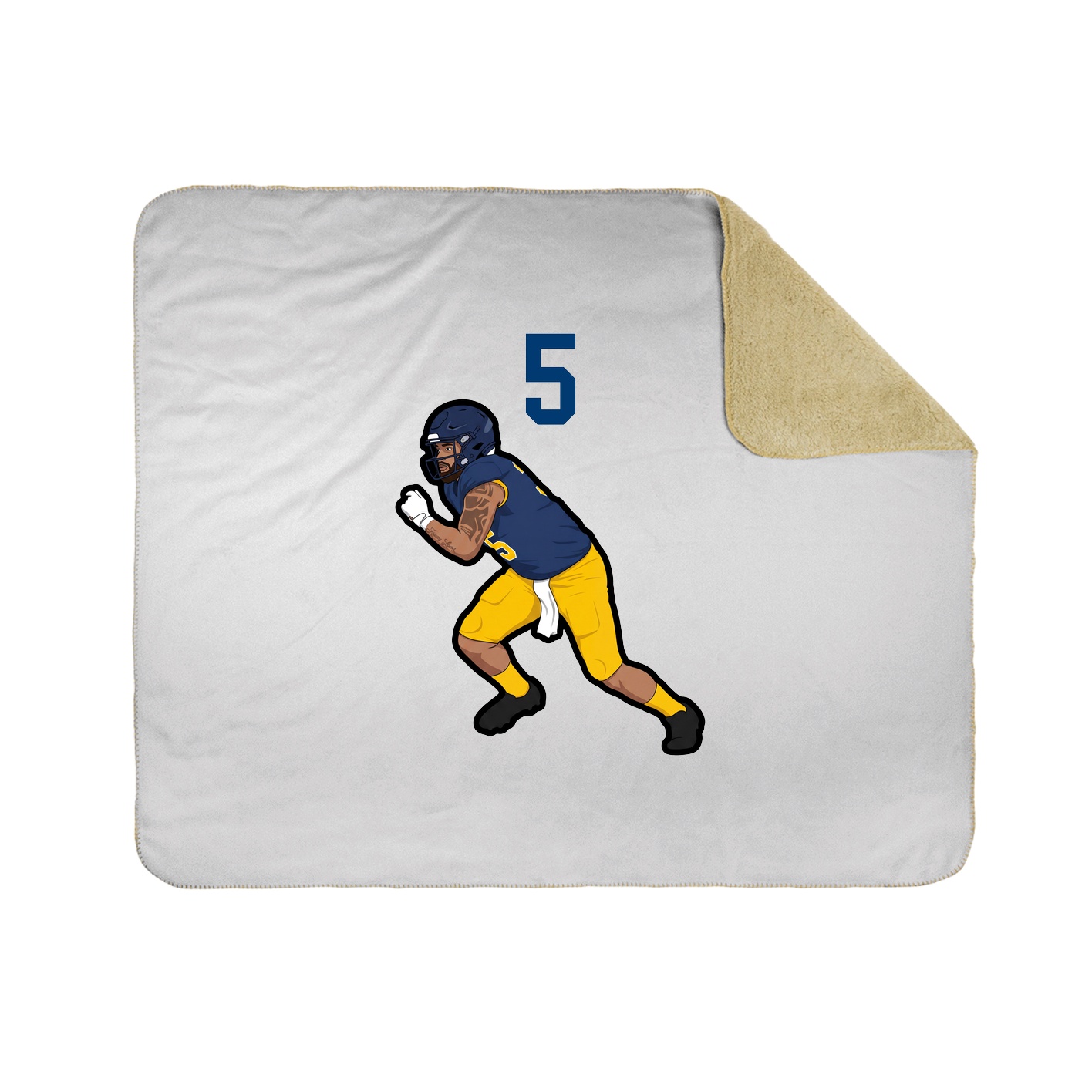 Throw Blanket — Number Top in White