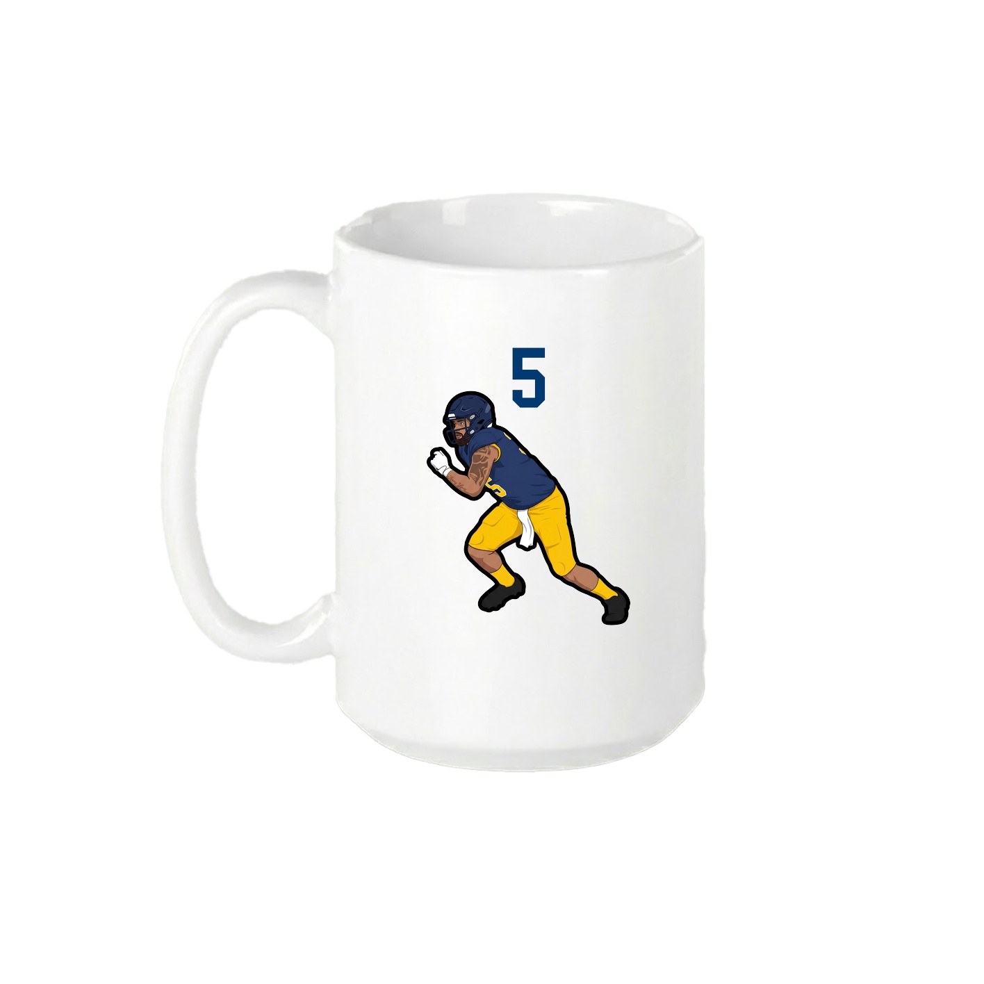 15oz Coffee Mug — Number Top in White