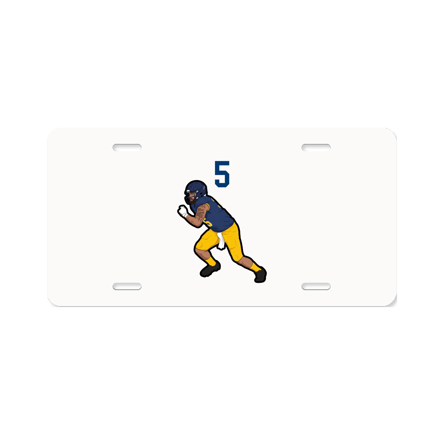 License Plate — Number Top in Classic