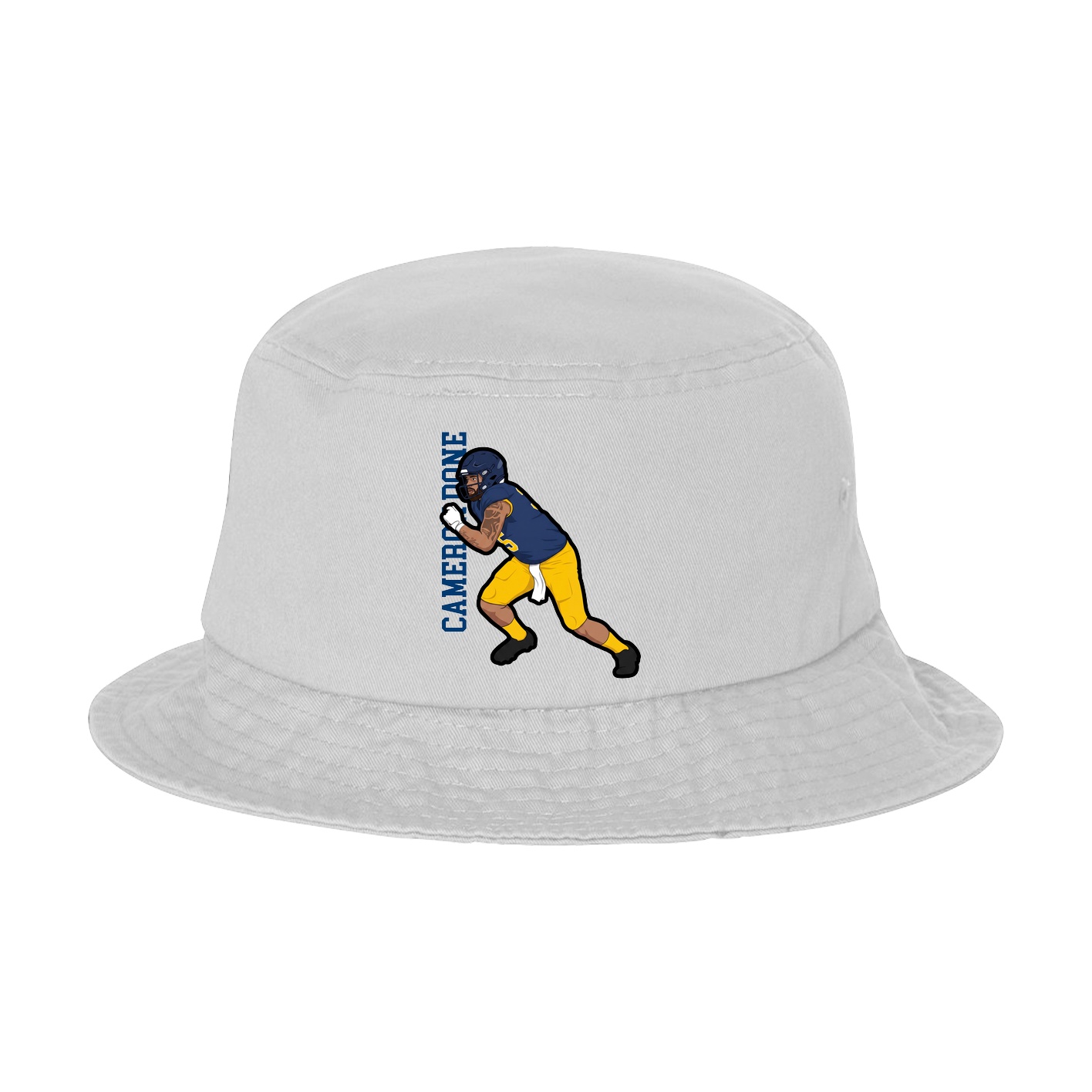 Bucket Cap — Name Vertical in White