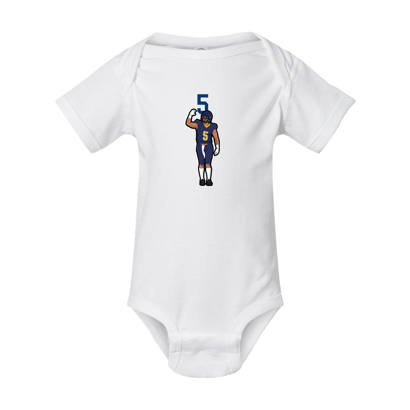Baby Onesie — Number Top in White