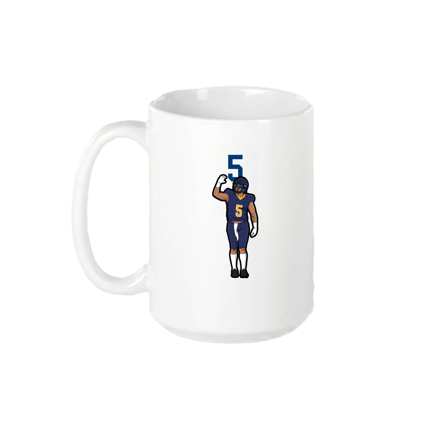 15oz Coffee Mug — Number Top in White