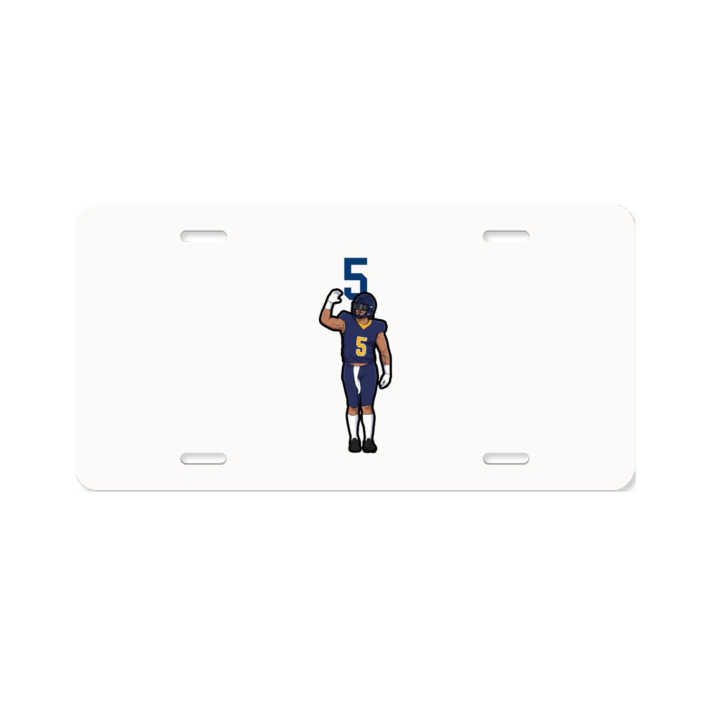 License Plate — Number Top in Classic