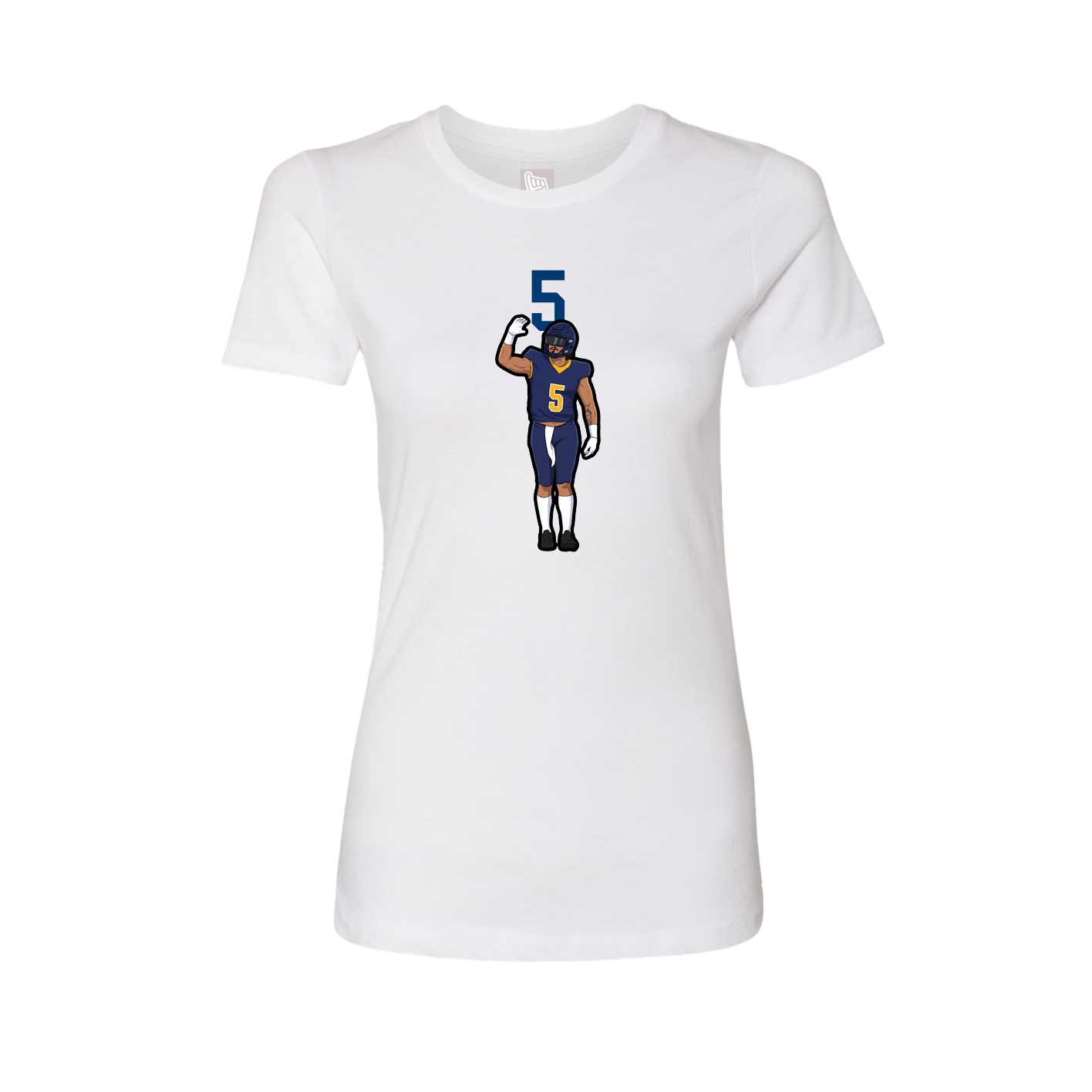 Womens Tee — Number Top in White