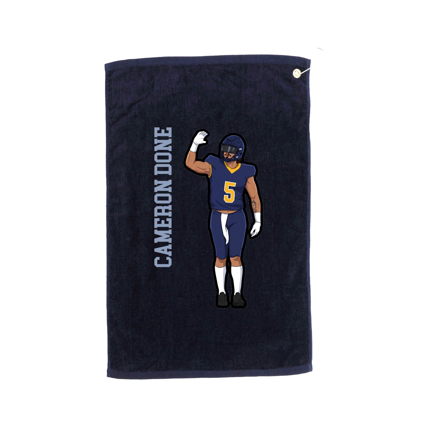 Golf Towel — Name Vertical in Navy