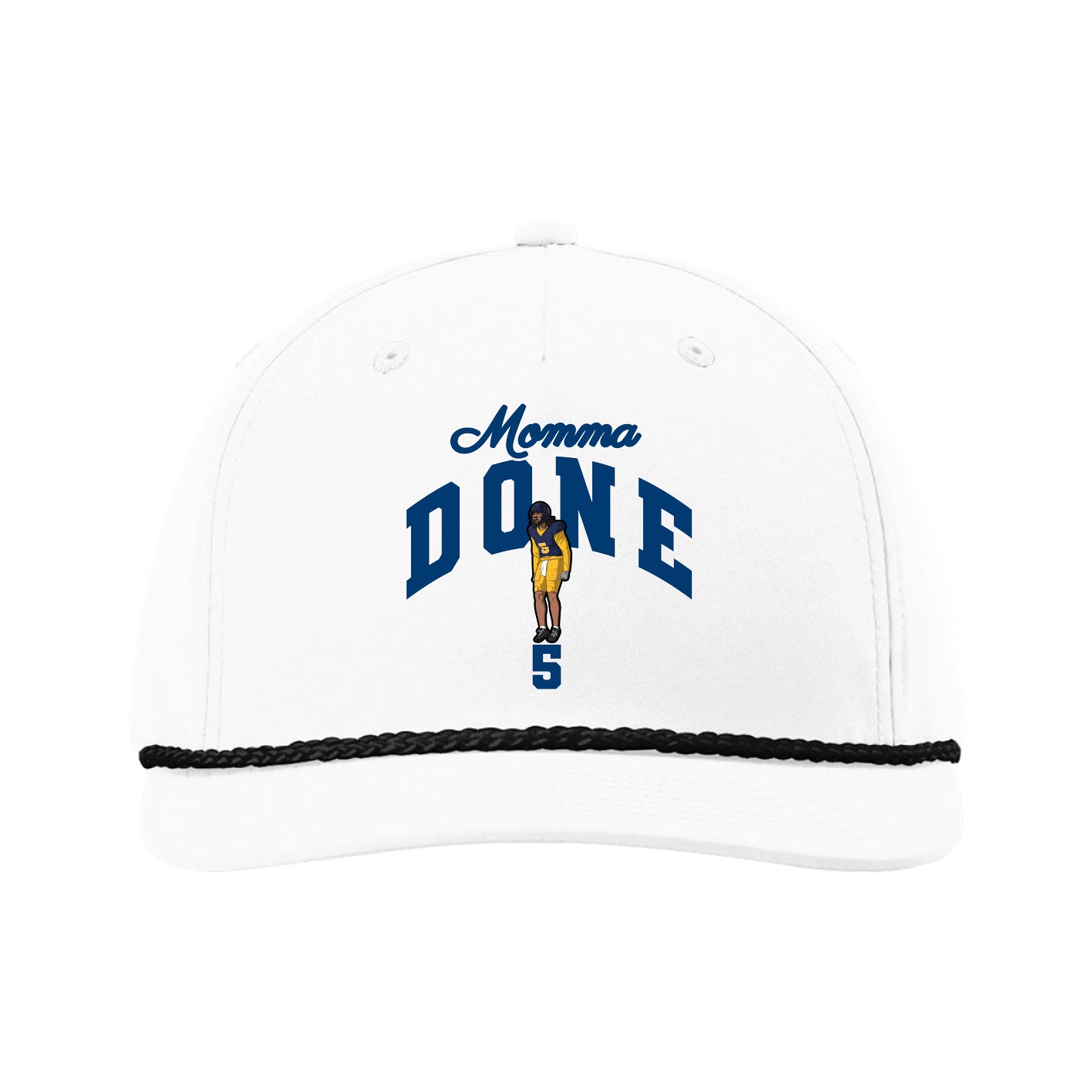Five-Panel Classic Rope Cap — Mothers Day Arch in White