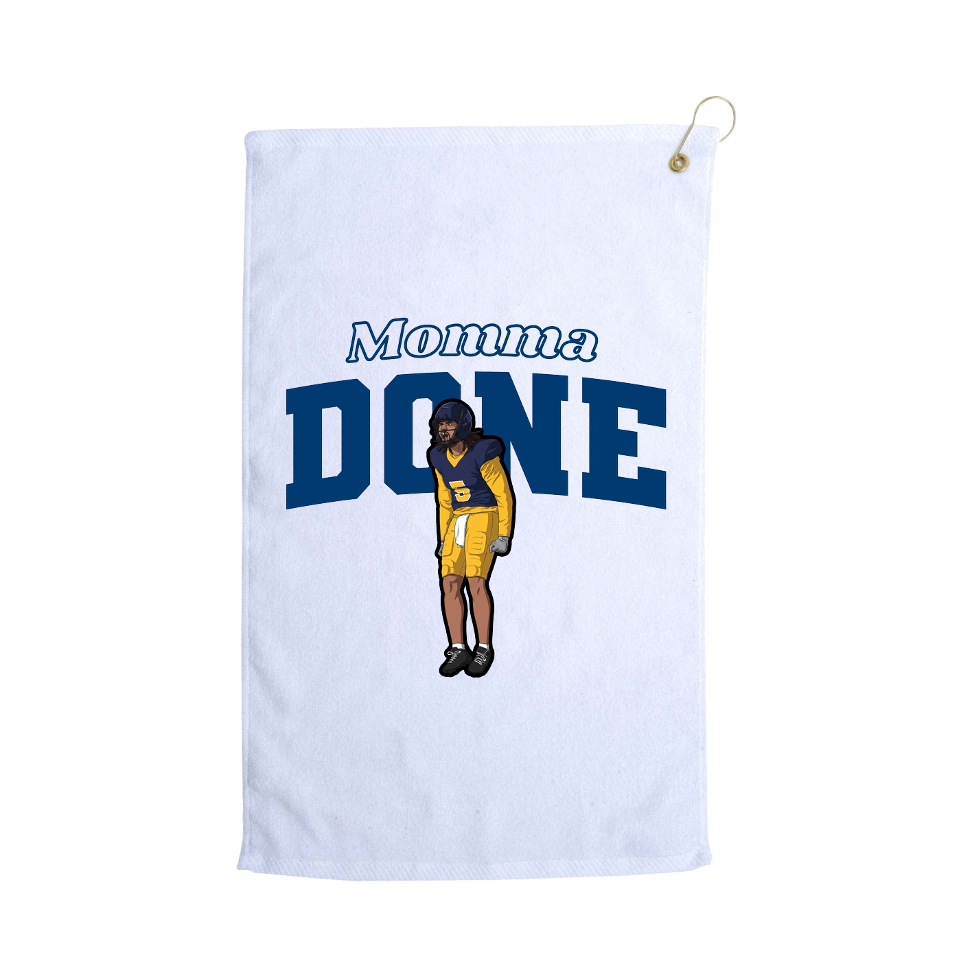 Golf Towel — Mothers Day Block in White