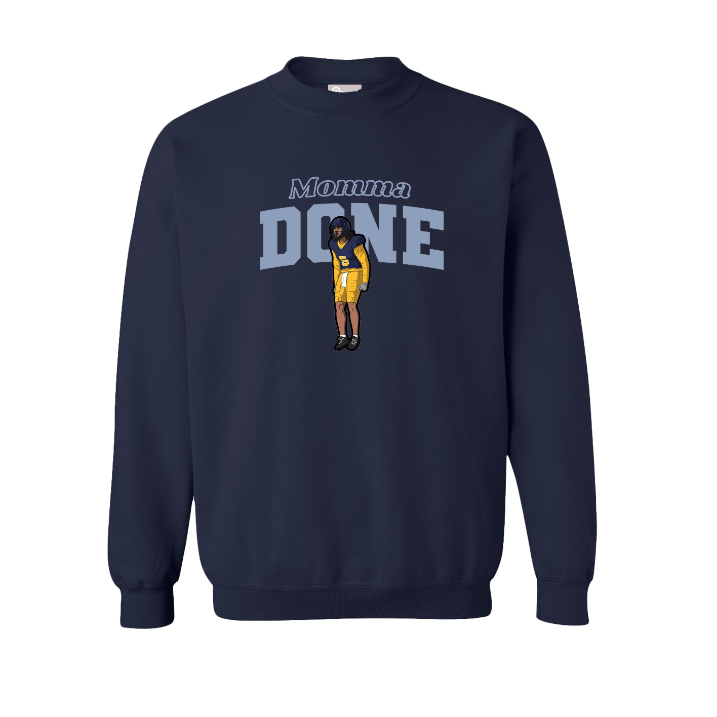 Fleece Crew — Mothers Day Block in Navy