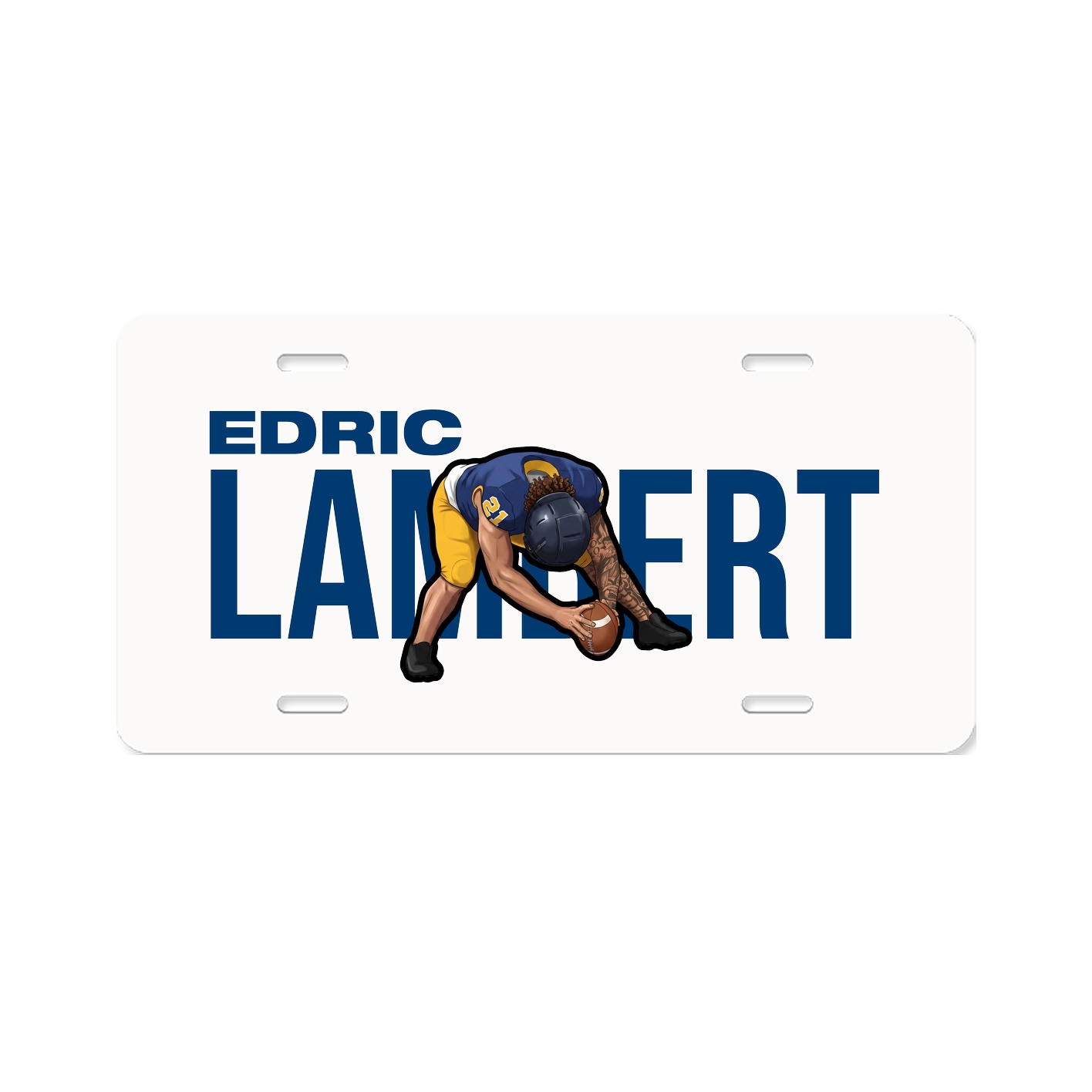License Plate — Player Name in Classic