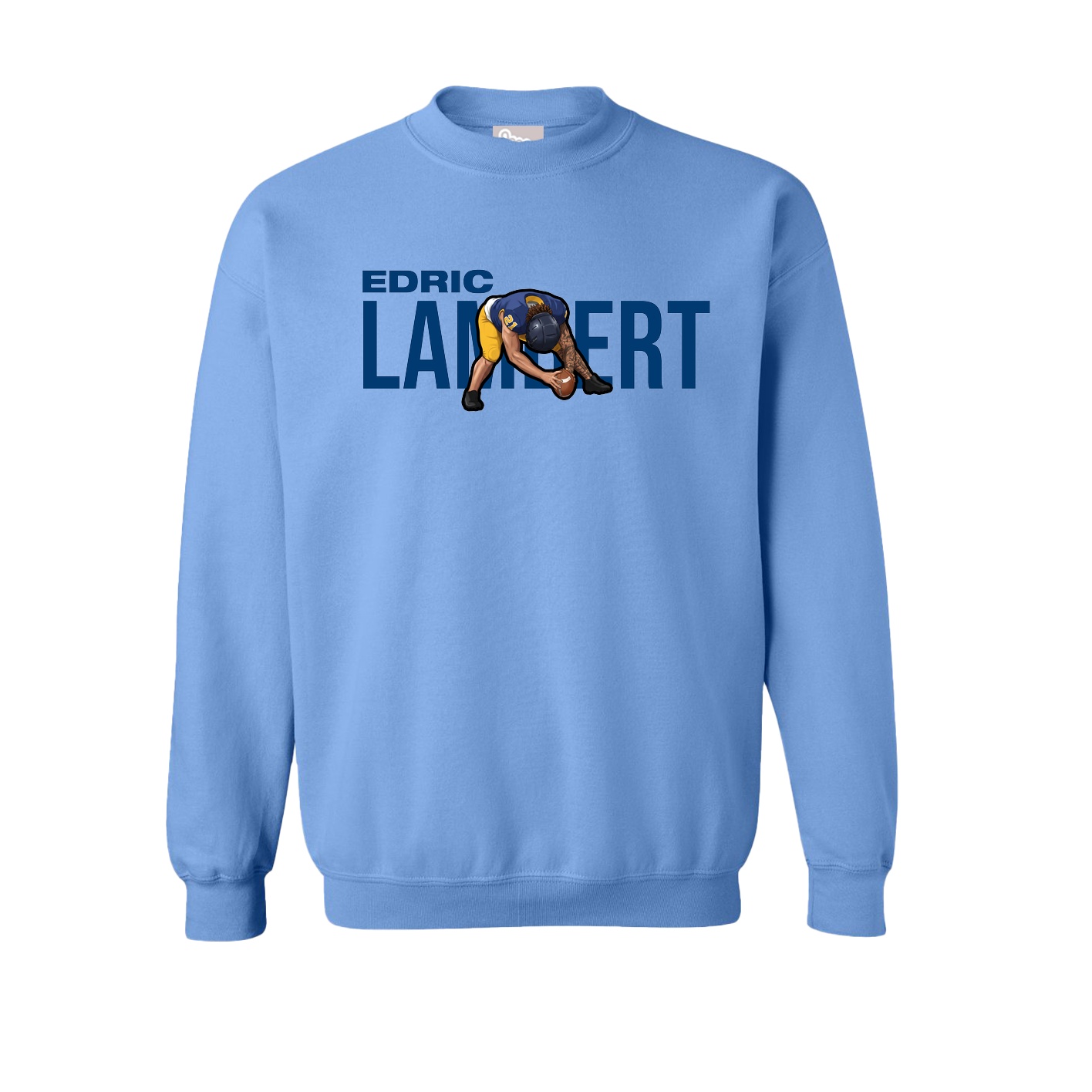 Fleece Crew — Player Name in Powder Blue