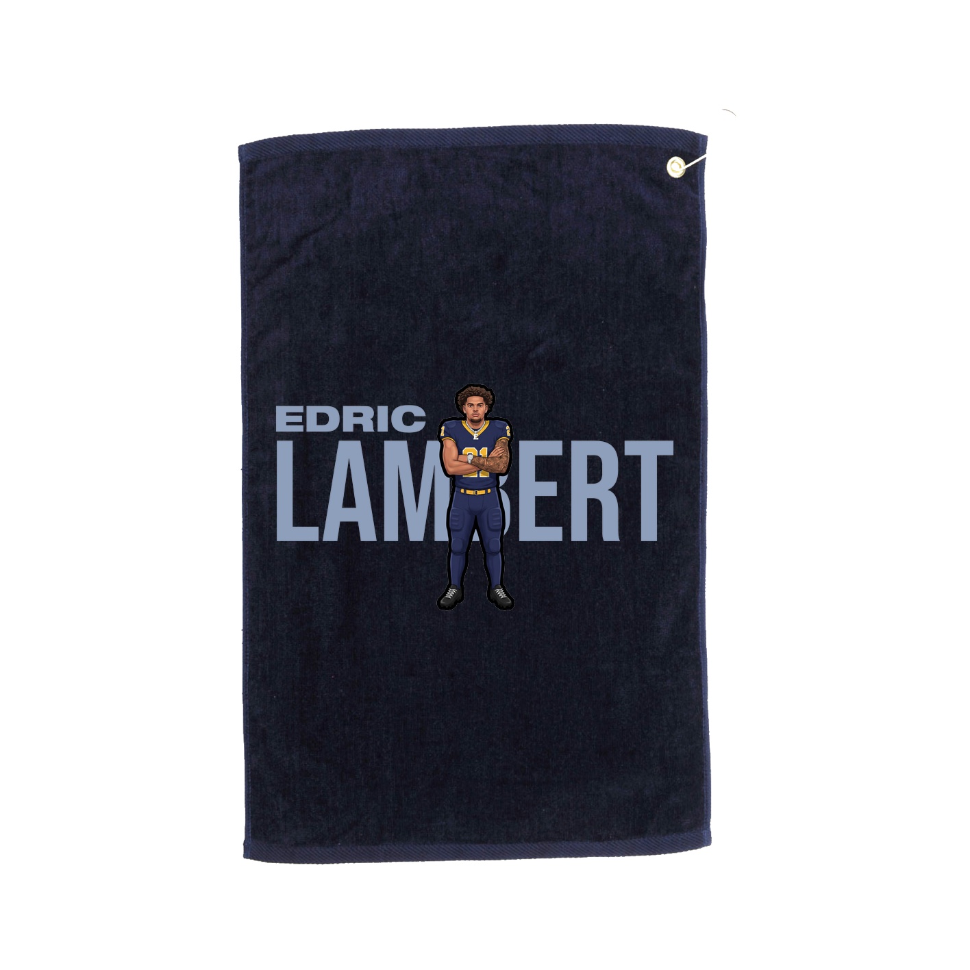 Golf Towel — Player Name in Navy