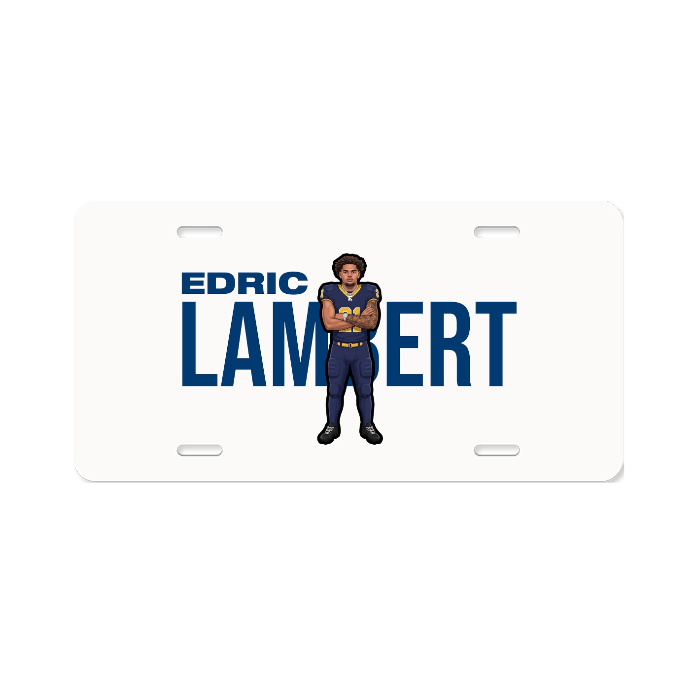 License Plate — Player Name in Classic