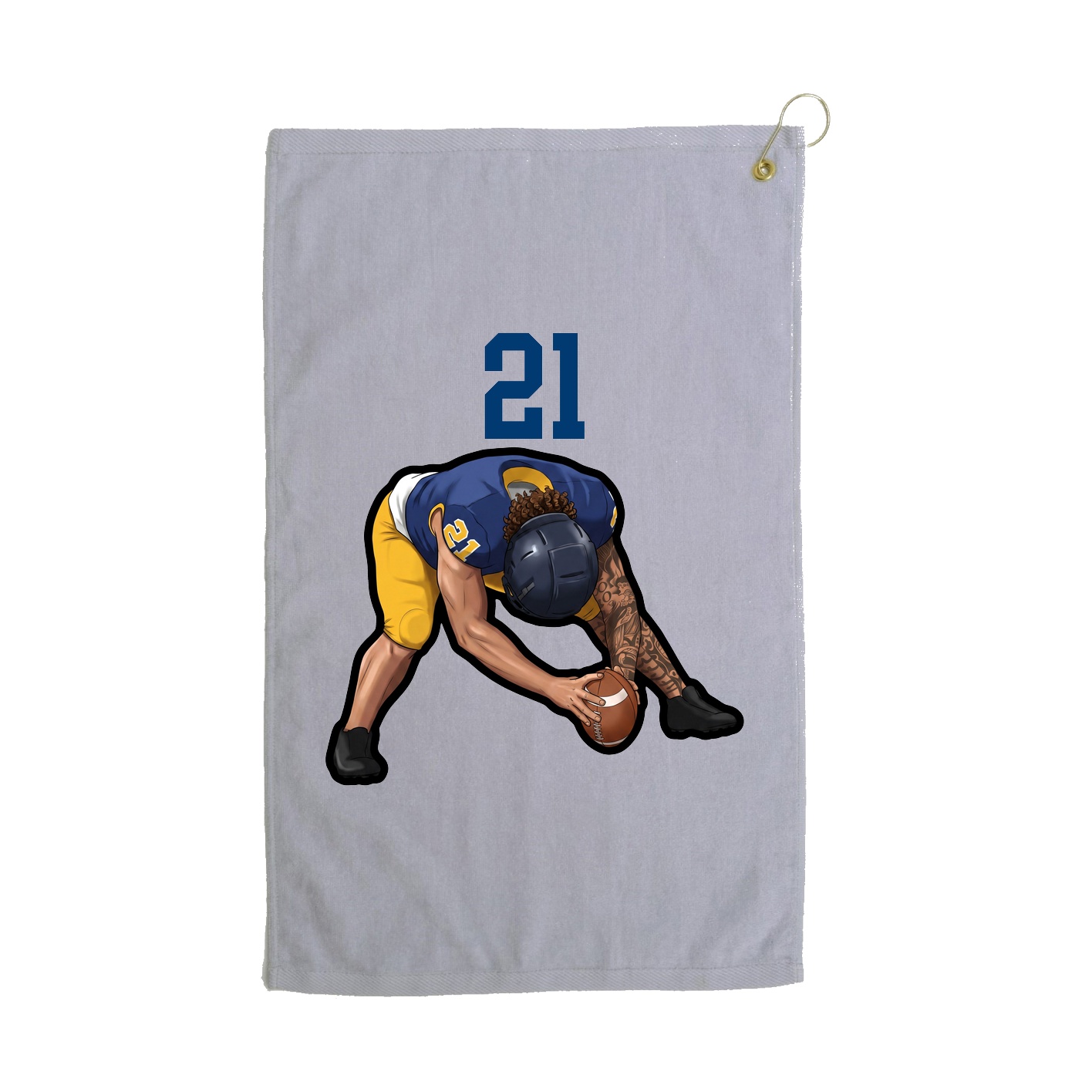 Golf Towel — Number Top in Grey