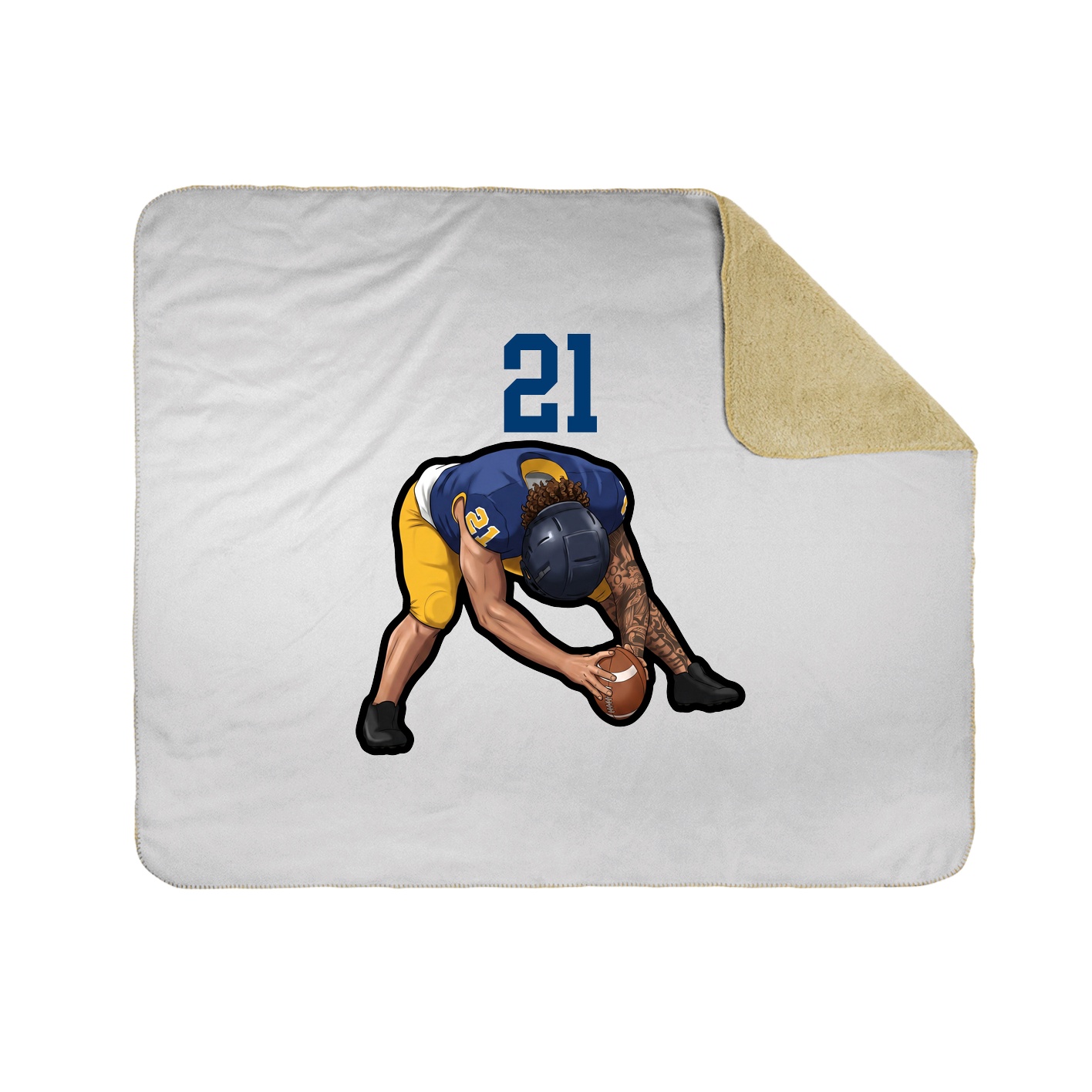 Throw Blanket — Number Top in White