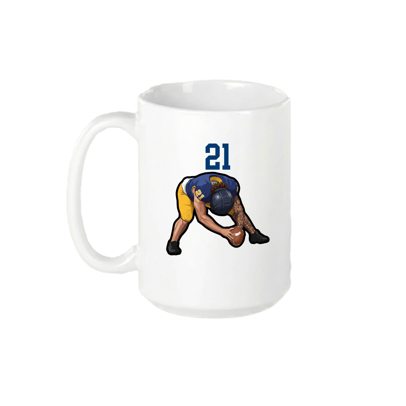 15oz Coffee Mug — Number Top in White