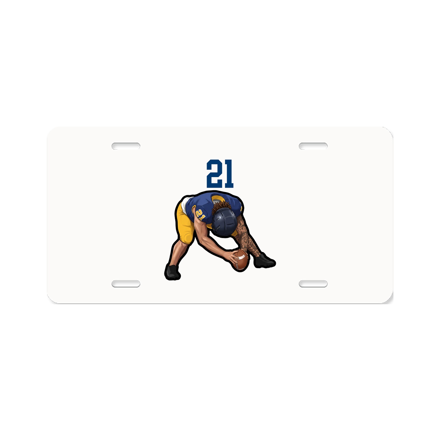 License Plate — Number Top in Classic