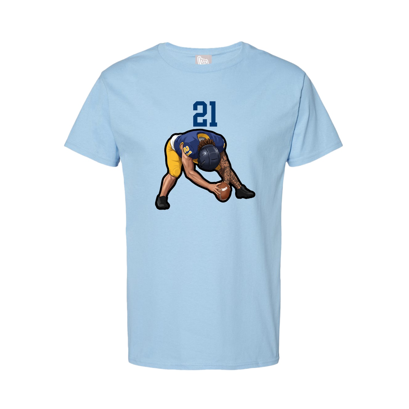Youth Tee — Number Top in Light Blue