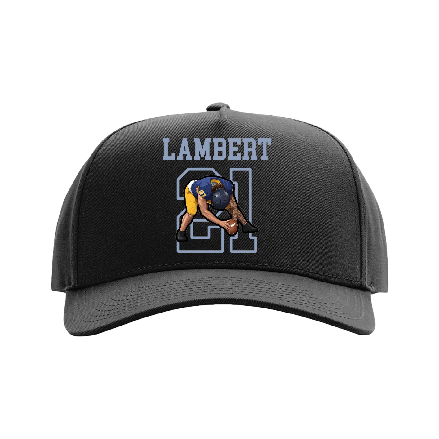Full Fabric Five-Panel Champ Cap — Shirsey in Black