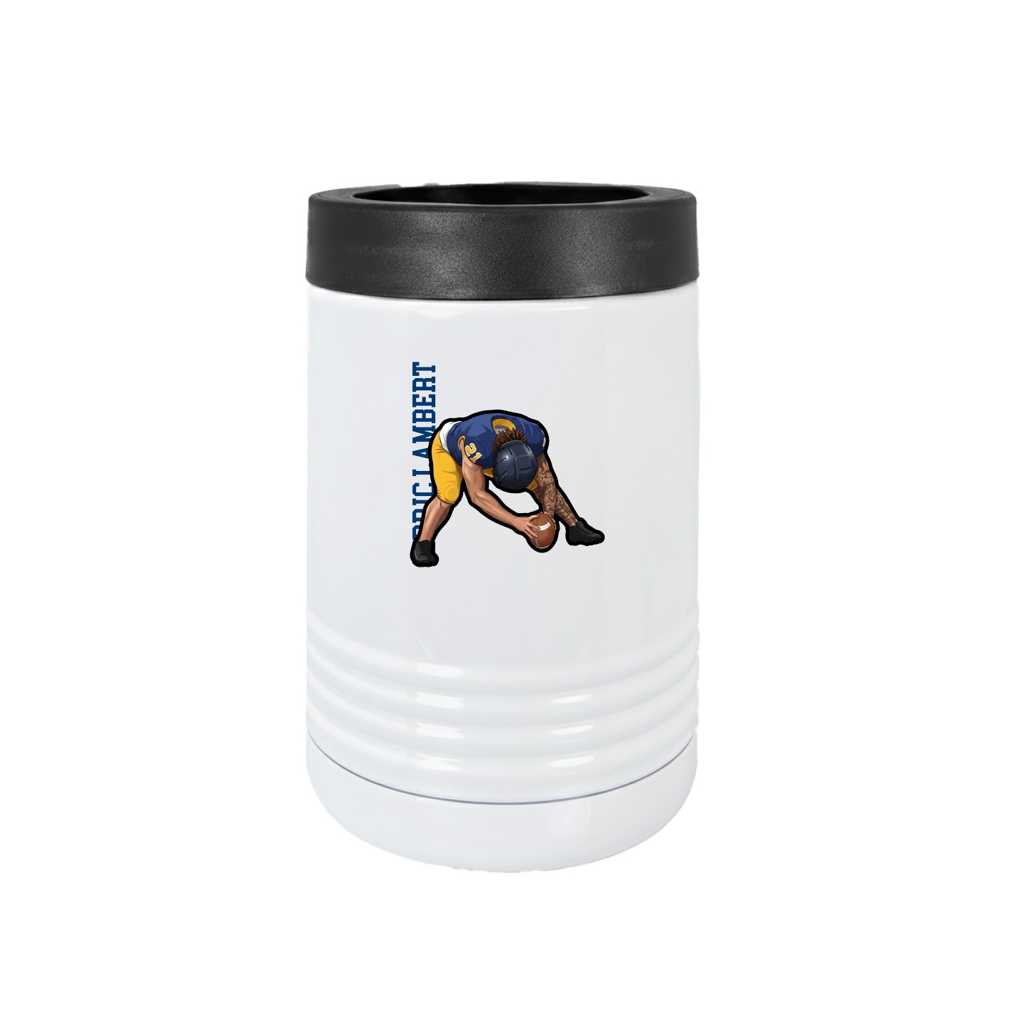 Beverage Holder — Name Vertical in White