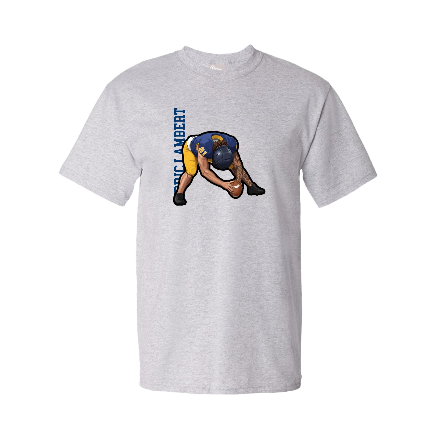Tee — Name Vertical in Grey