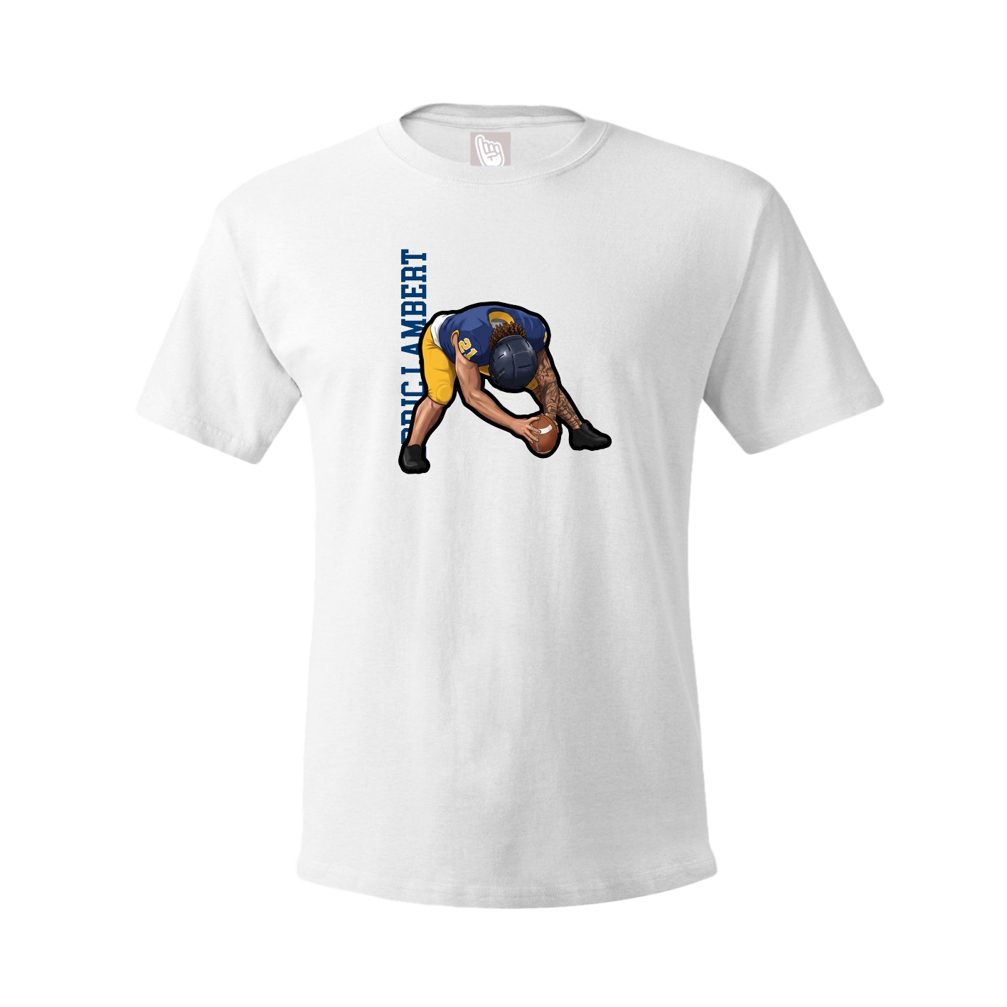 Youth Tee — Name Vertical in White