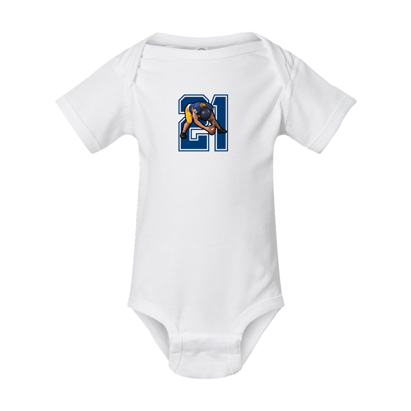 Baby Onesie — Number in White