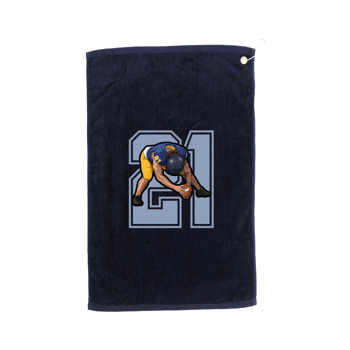 Golf Towel — Number in Navy