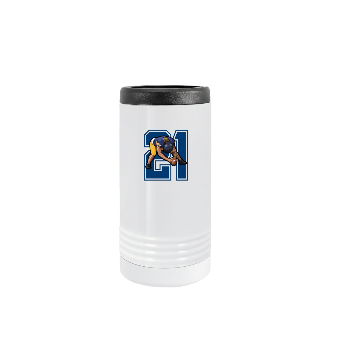 Slim Beverage Holder — Number in White