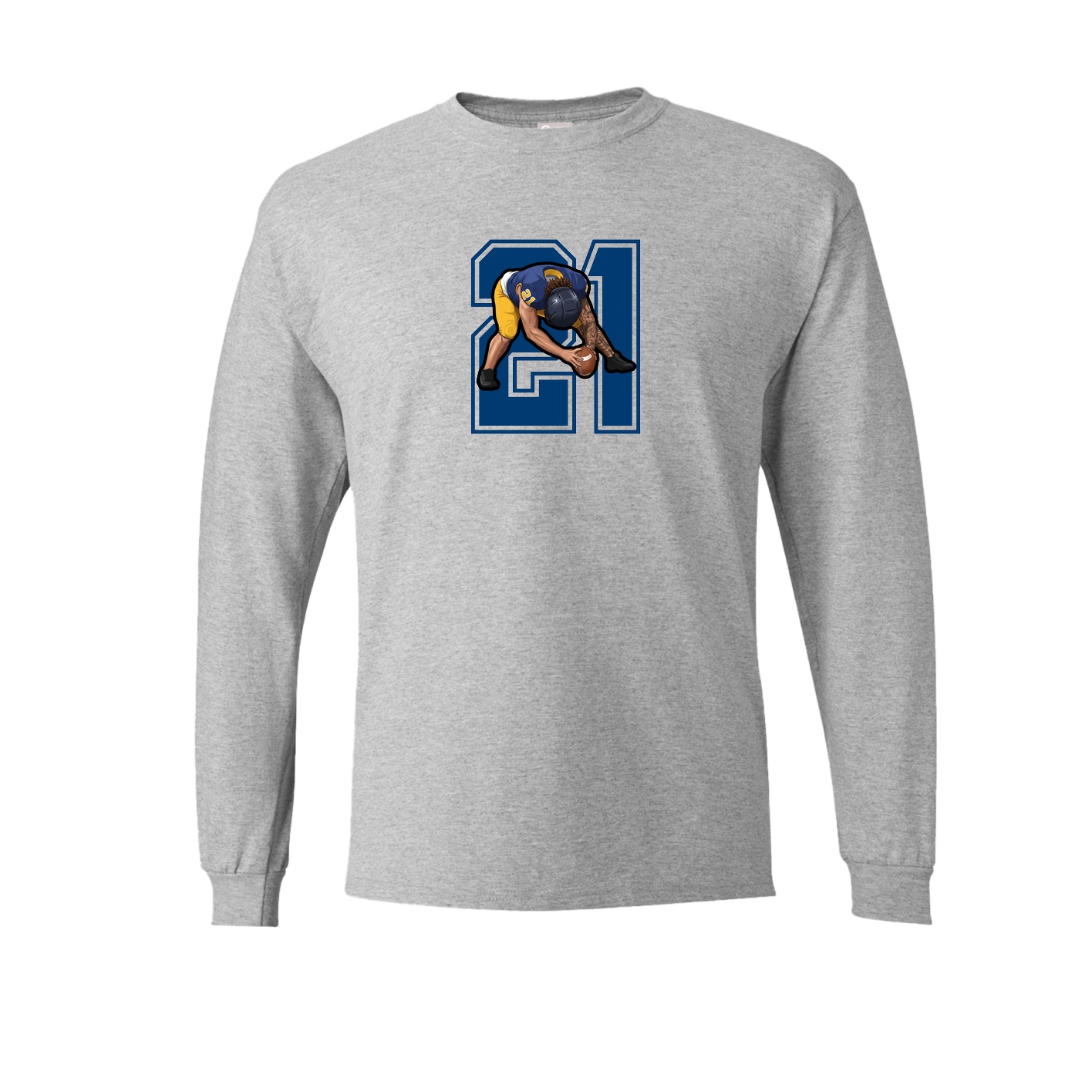 Long Sleeve Tee — Number in Grey