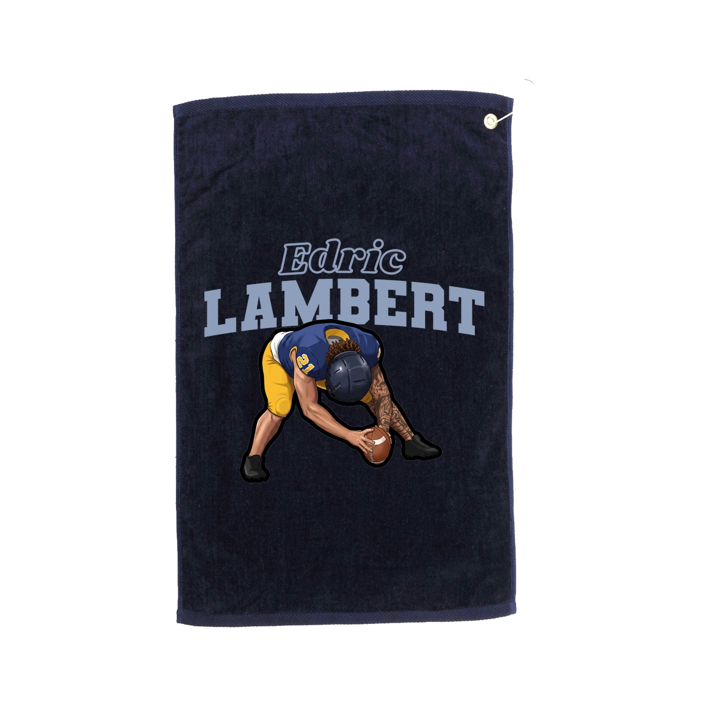 Golf Towel — Name Arch in Navy