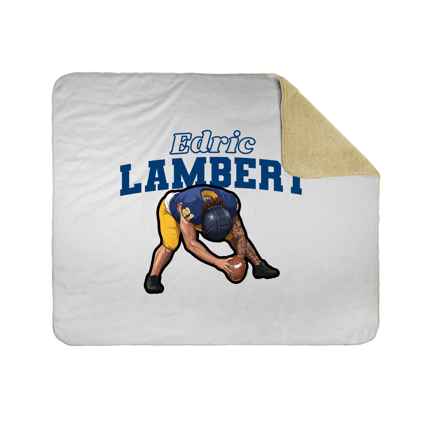 Throw Blanket — Name Arch in White