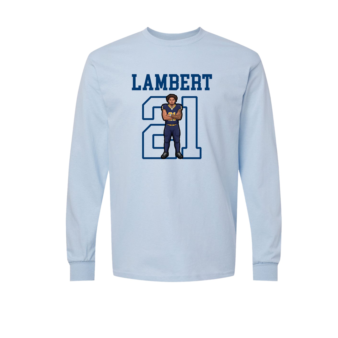 Long Sleeve Tee — Shirsey in Light Blue