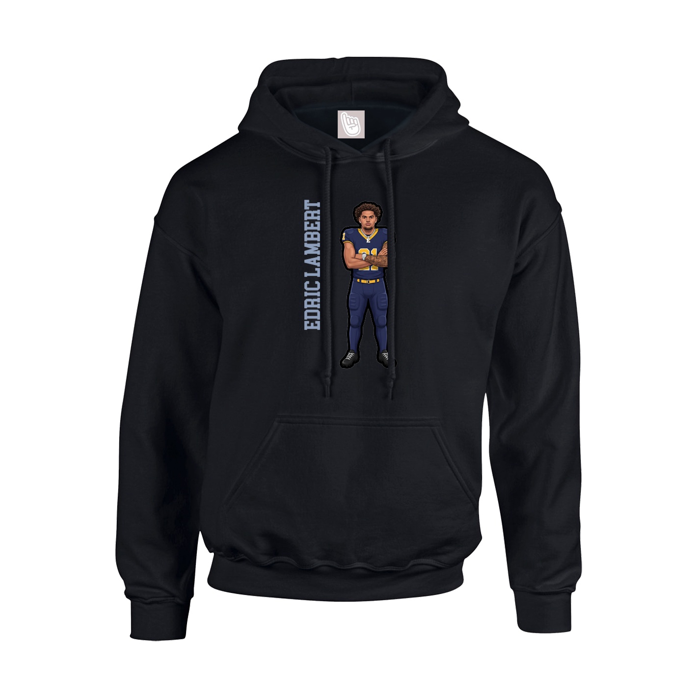 Hoodie — Name Vertical in Black