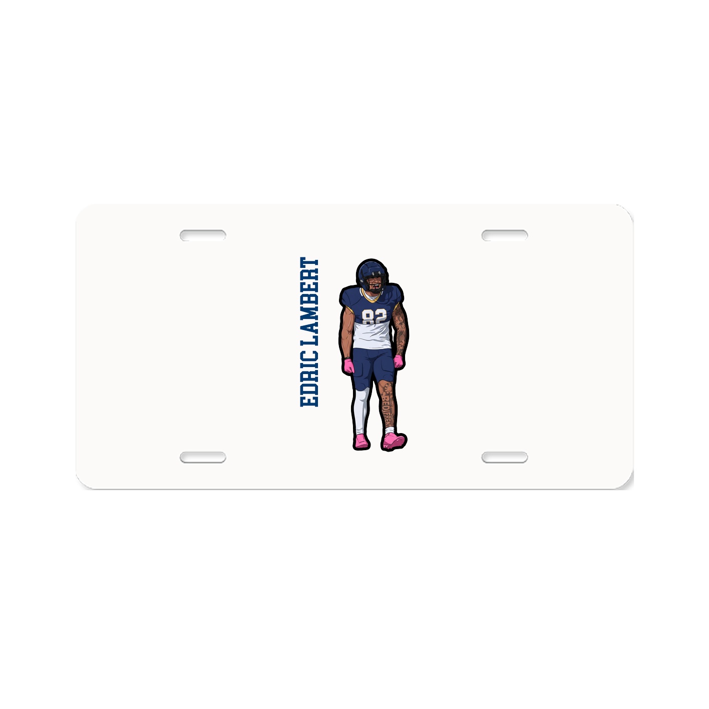 License Plate — Name Vertical in Classic