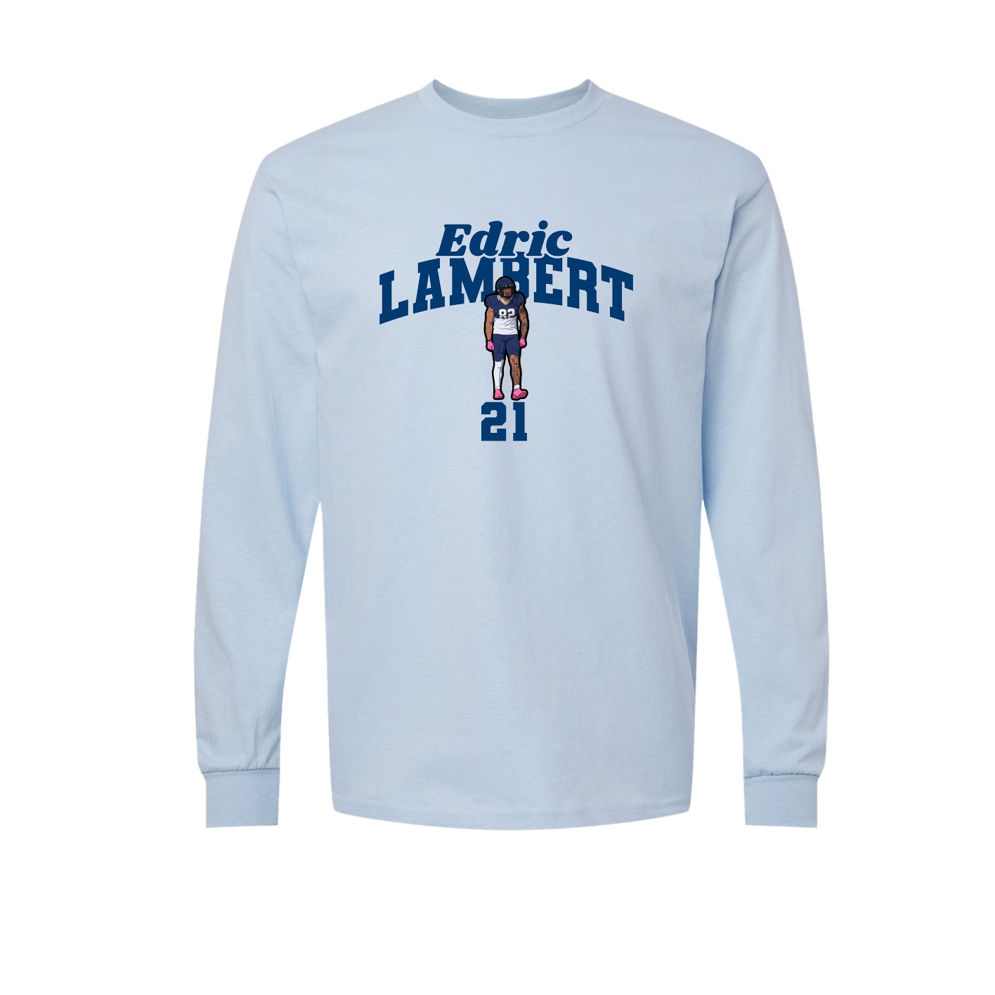 Long Sleeve Tee — Signature Arch in Light Blue