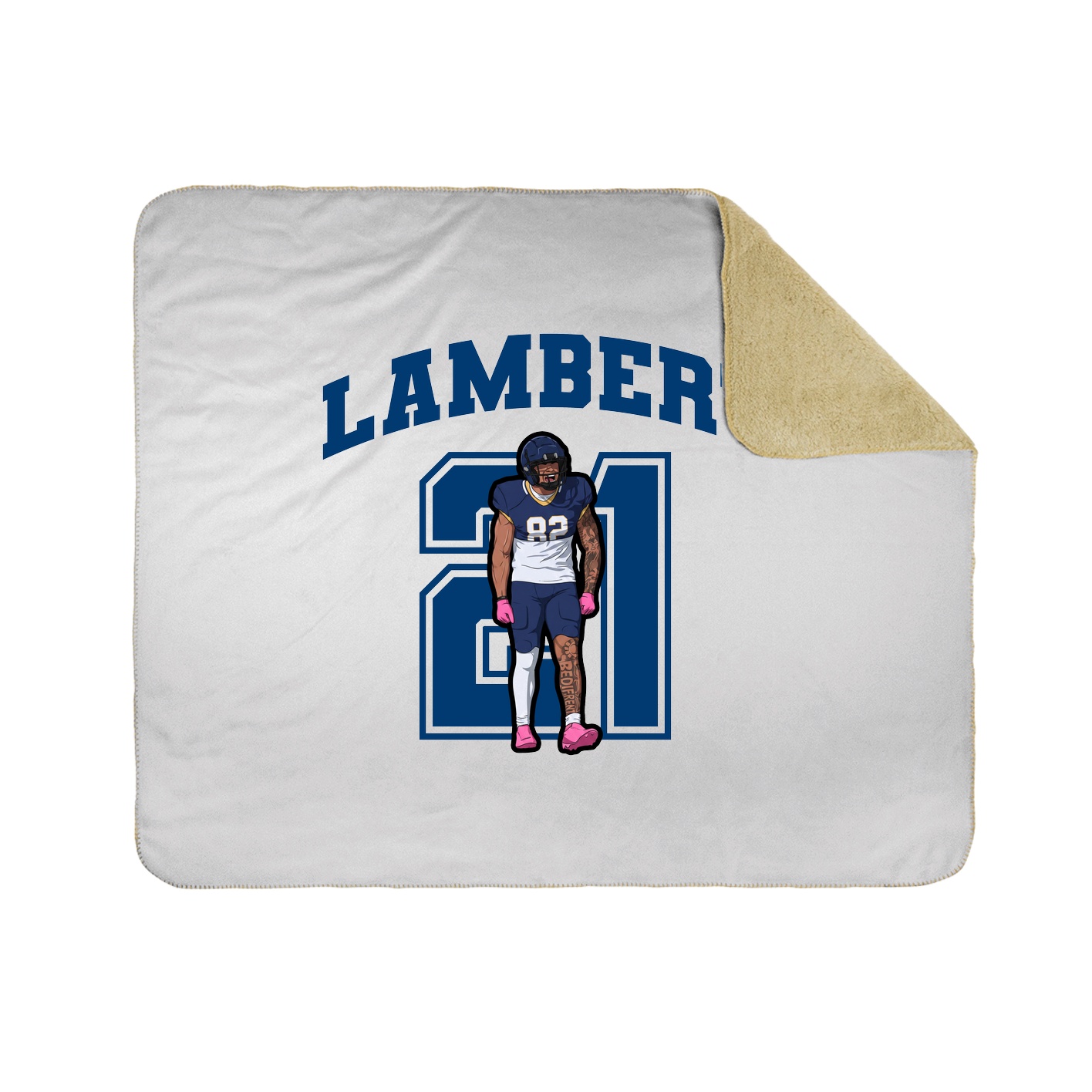 Throw Blanket — Number in White